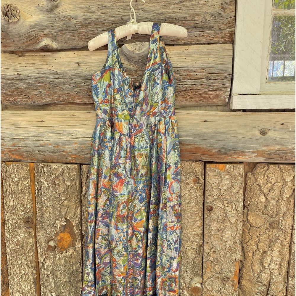 Vintage 60’s | Metallic | Tassle | Women’s Size Medium | Prom | Dress - Picture 2 of 9